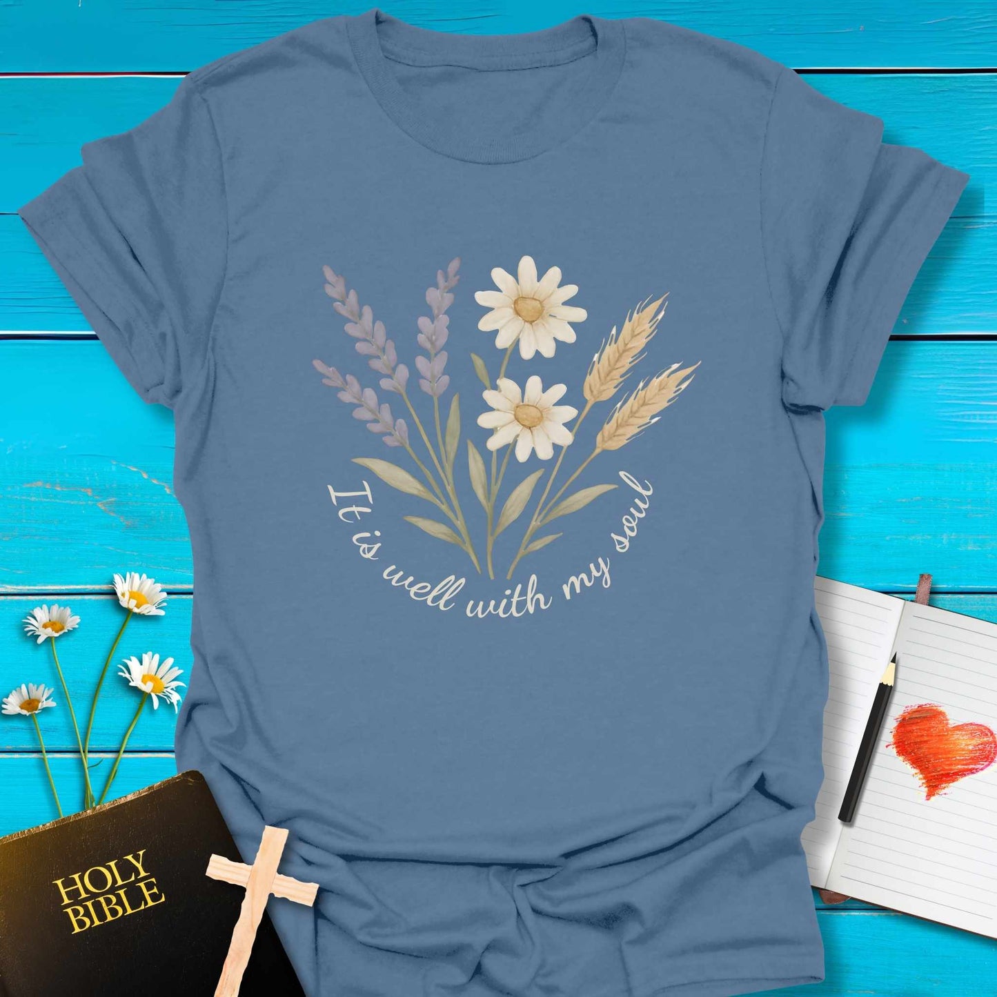 T-Shirt Indigo Blue / S Well Soul T-Shirt Echo Kindness Printify