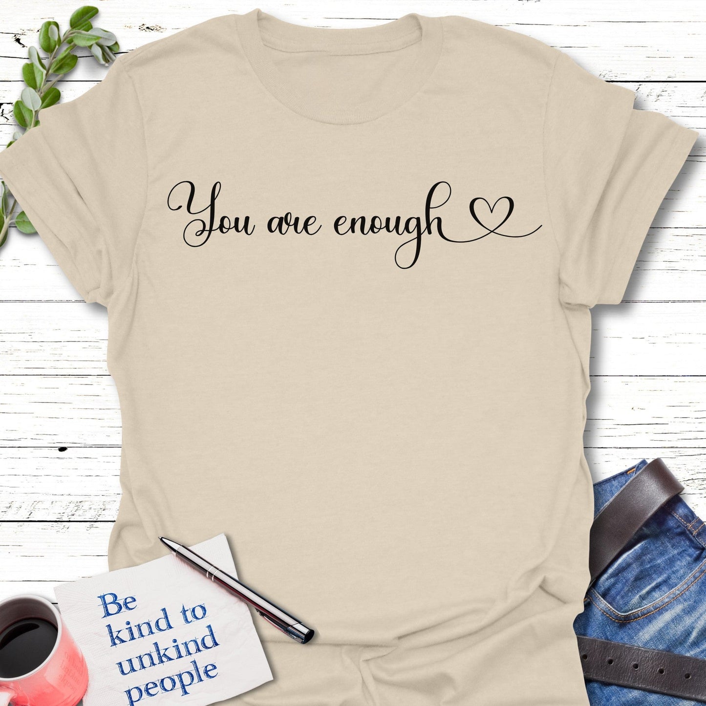 T-Shirt Natural / S Whole as You Are T-Shirt Echo Kindness Printify