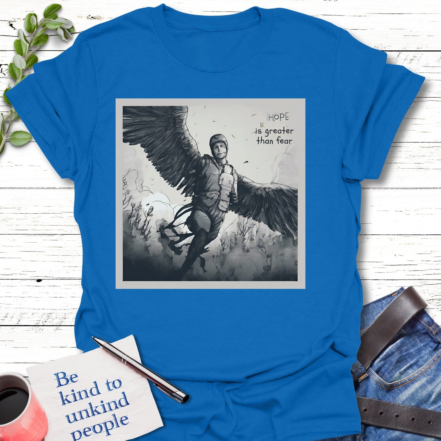 T-Shirt Royal / S Wings of Hope T-Shirt Echo Kindness Printify