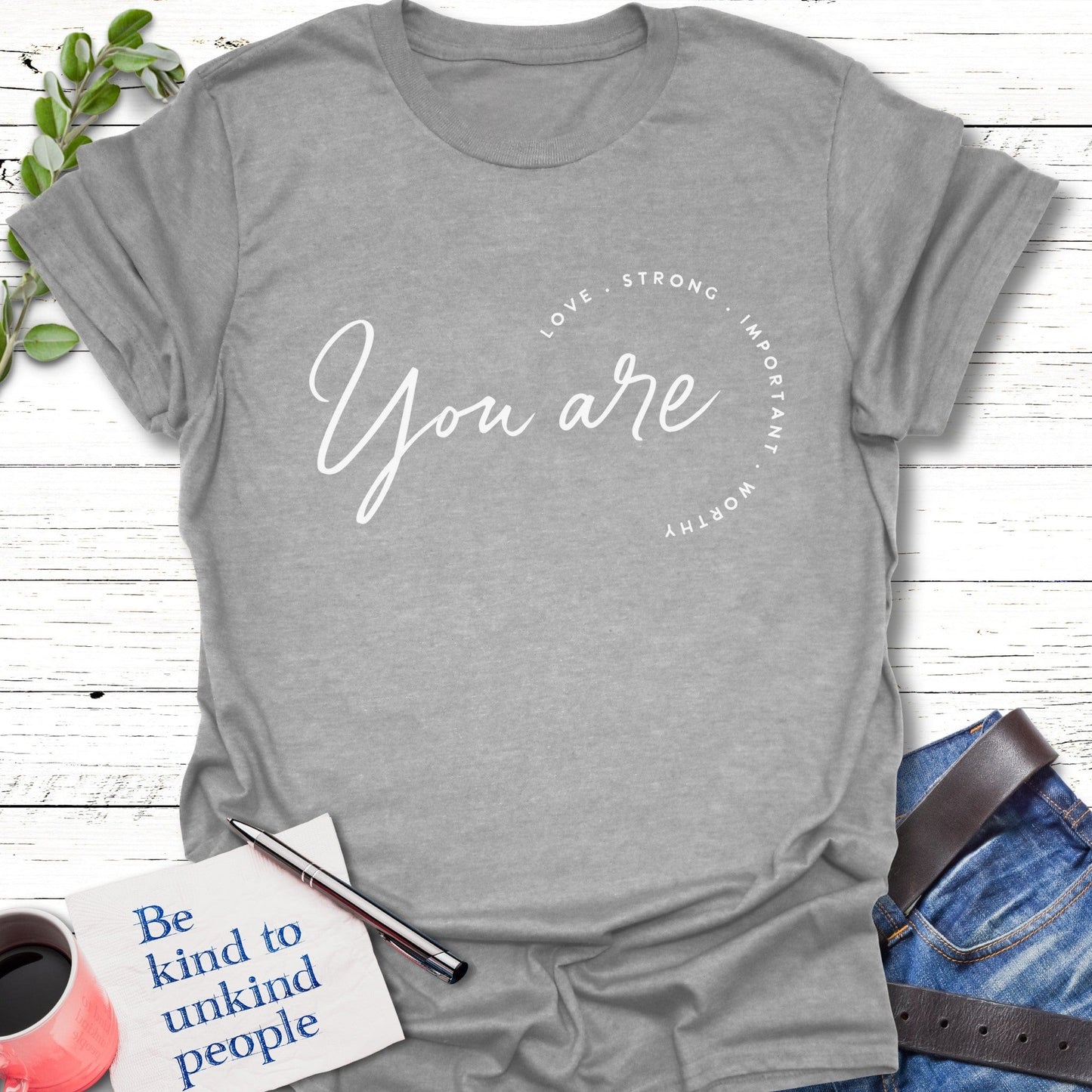 T-Shirt Sport Grey / S Worthy are You T-Shirt Echo Kindness Printify