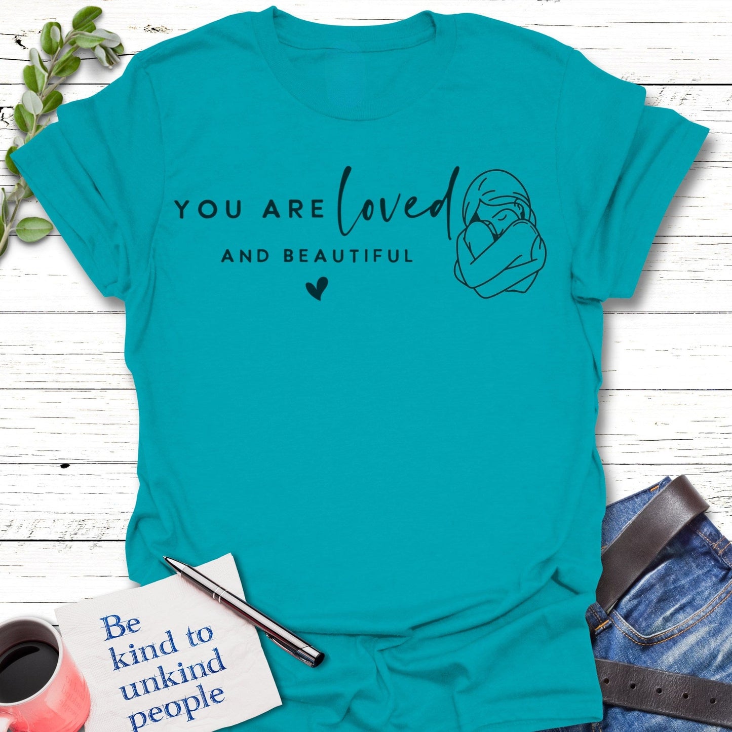T-Shirt Tropical Blue / S You are Loved T-Shirt Echo Kindness Printify