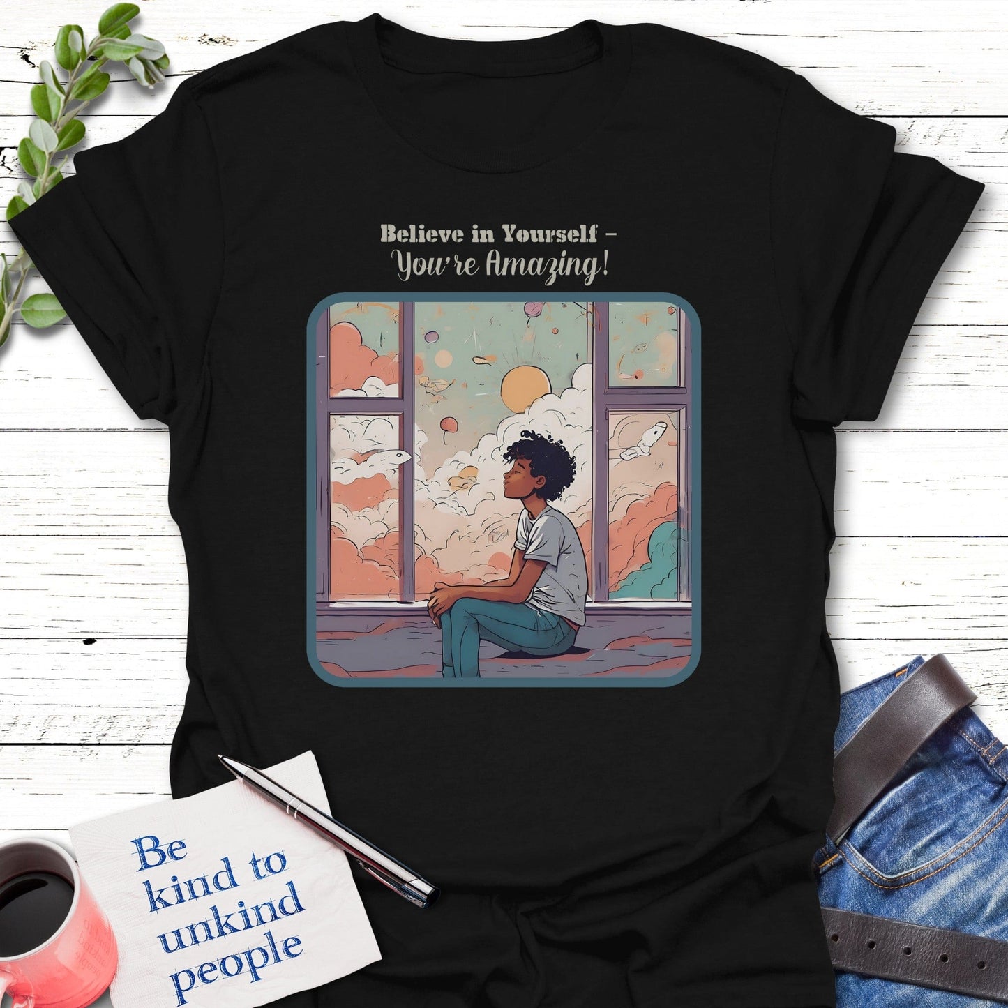 T-Shirt Black / S You're Amazing T-Shirt Echo Kindness Printify