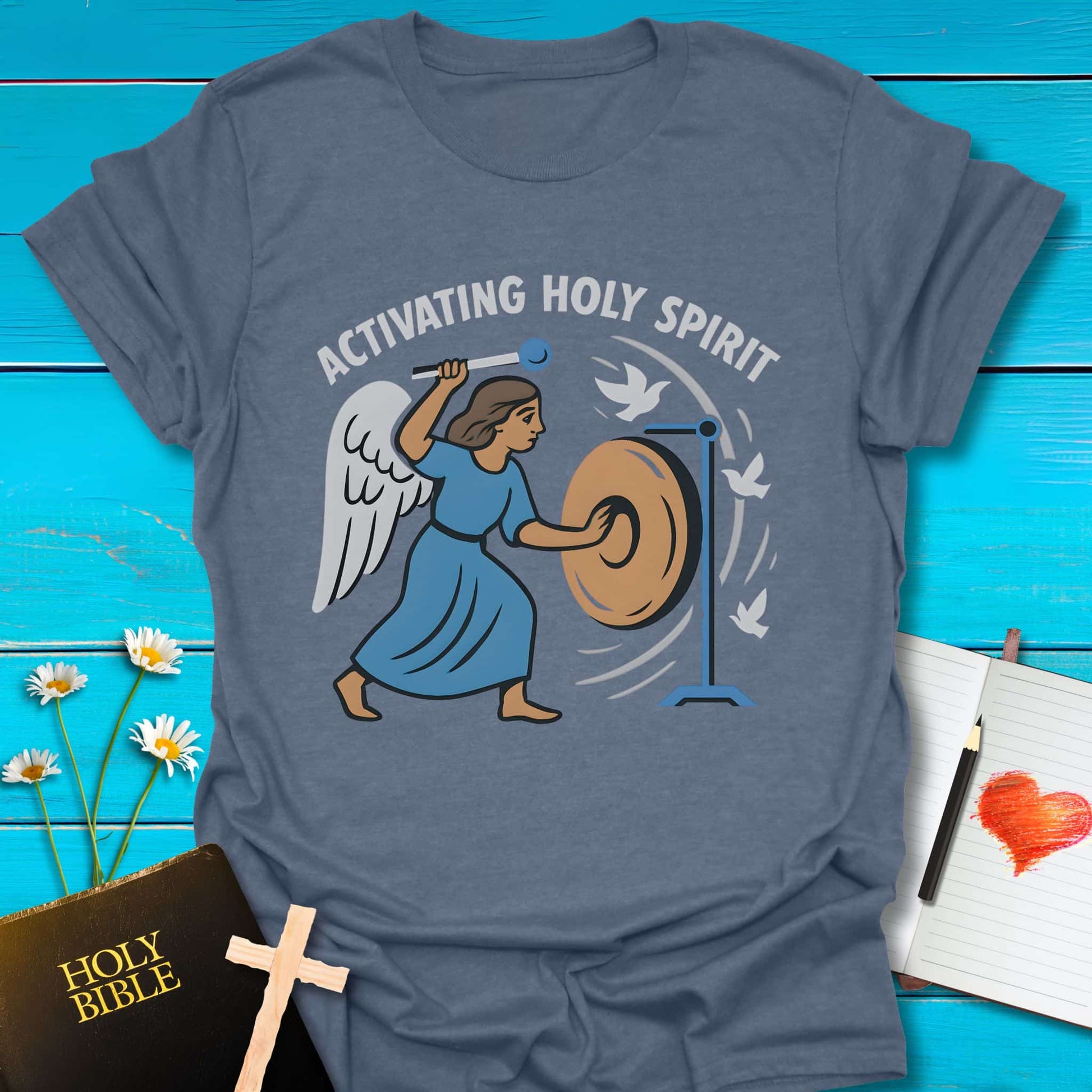 T-Shirt Heather indigo / S Activating Holy Spirit T-Shirt Echo Kindness Printify