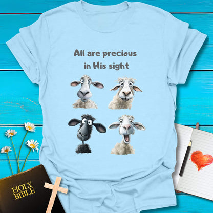 T-Shirt Light Blue / S All are Precious T-Shirt Echo Kindness Printify