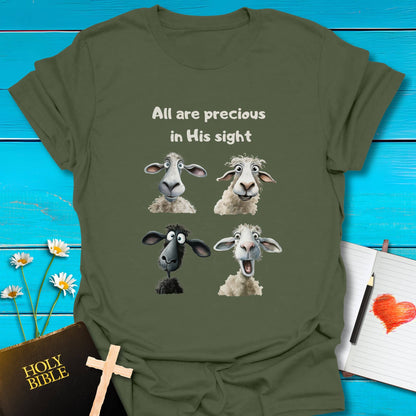T-Shirt Military Green / S All are Precious T-Shirt Echo Kindness Printify