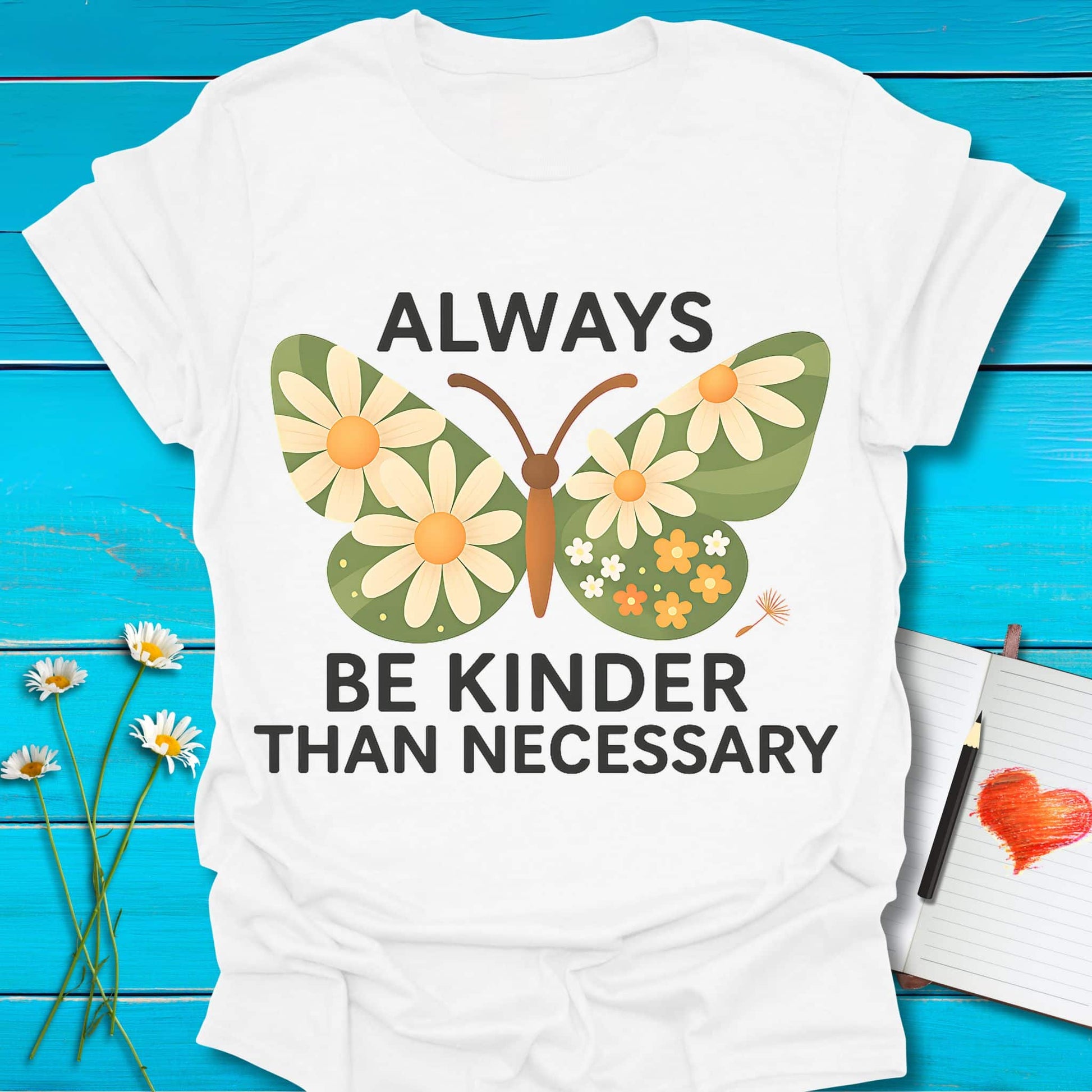 T-Shirt White / S Always Be Kinder T-Shirt Echo Kindness Printify