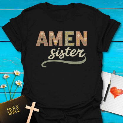 T-Shirt Black / S Amen Sister T-Shirt Echo Kindness Printify