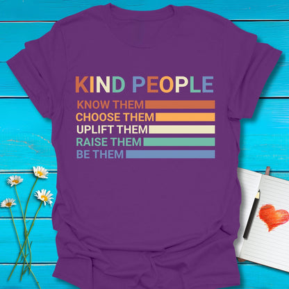 T-Shirt Purple / S Be Kind People T-Shirt Echo Kindness Printify