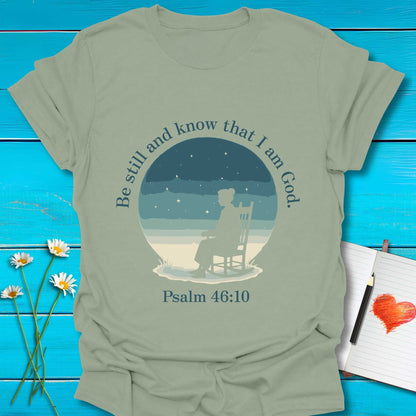 T-Shirt Sage / S Be Still T-Shirt Echo Kindness Printify