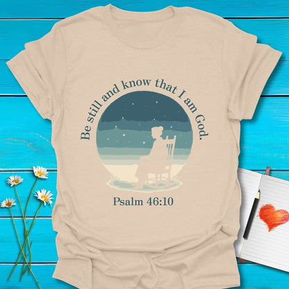 T-Shirt Sand / S Be Still T-Shirt Echo Kindness Printify