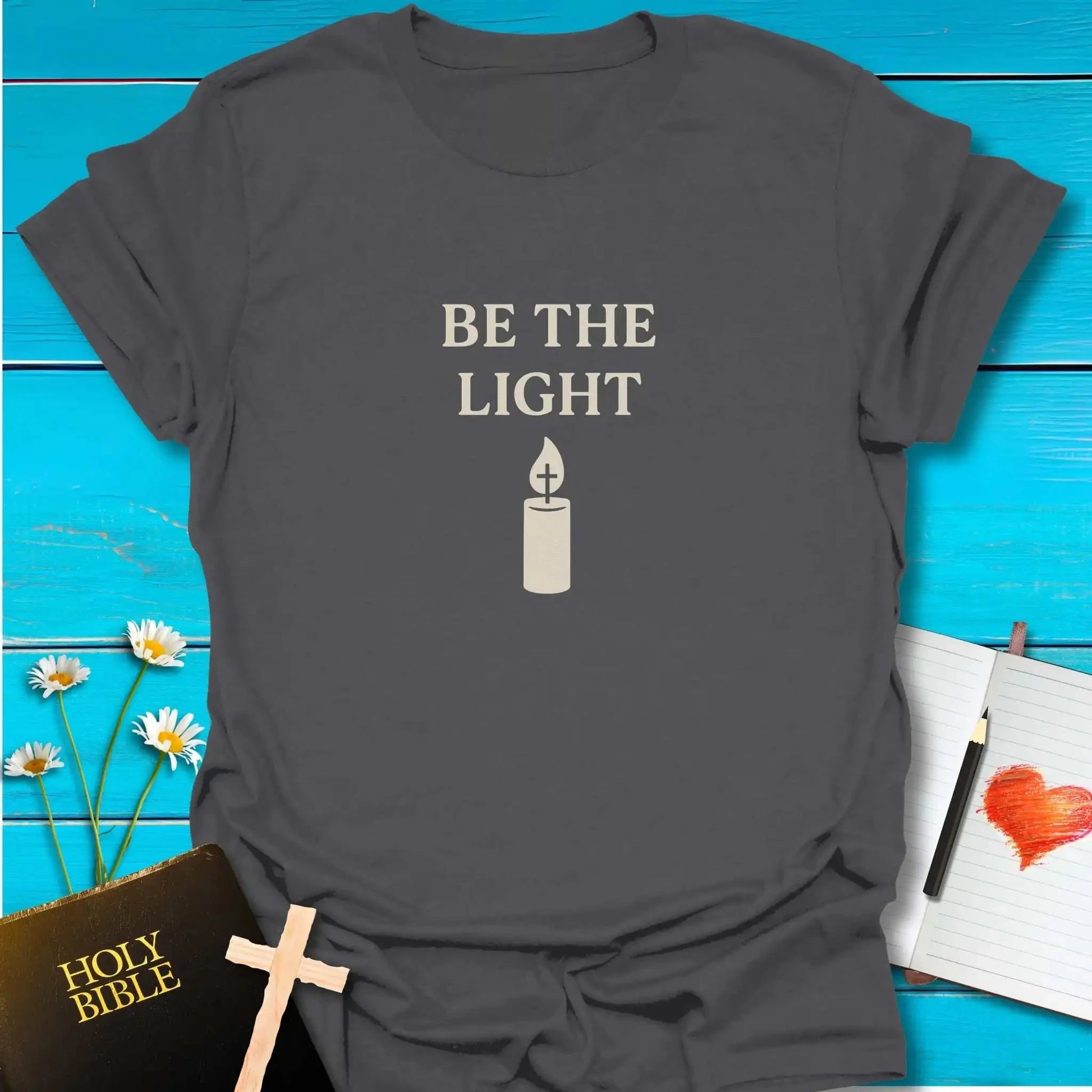 T-Shirt Charcoal / S Be the Candle Light T-Shirt Echo Kindness Printify