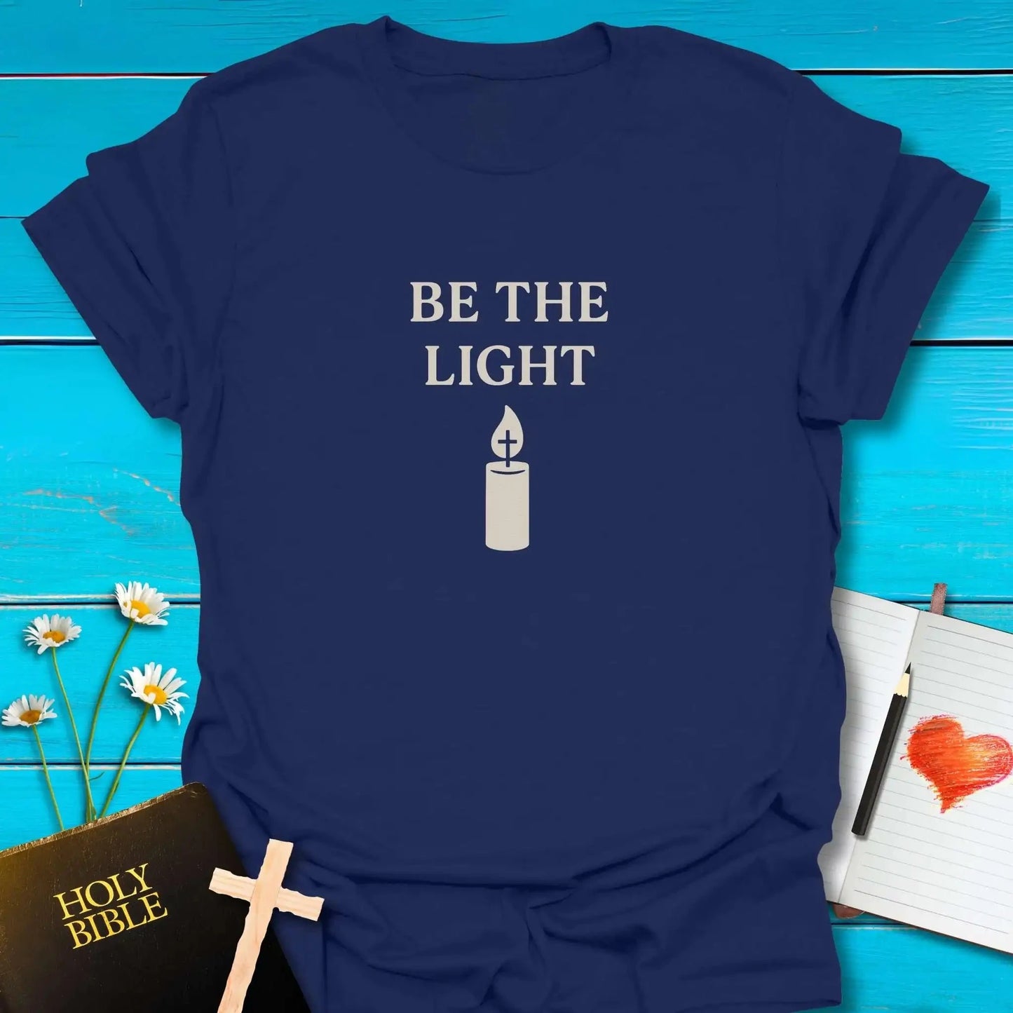 T-Shirt Navy / S Be the Candle Light T-Shirt Echo Kindness Printify