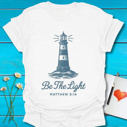 T-Shirt White / S Be the Light T-Shirt Echo Kindness Printify