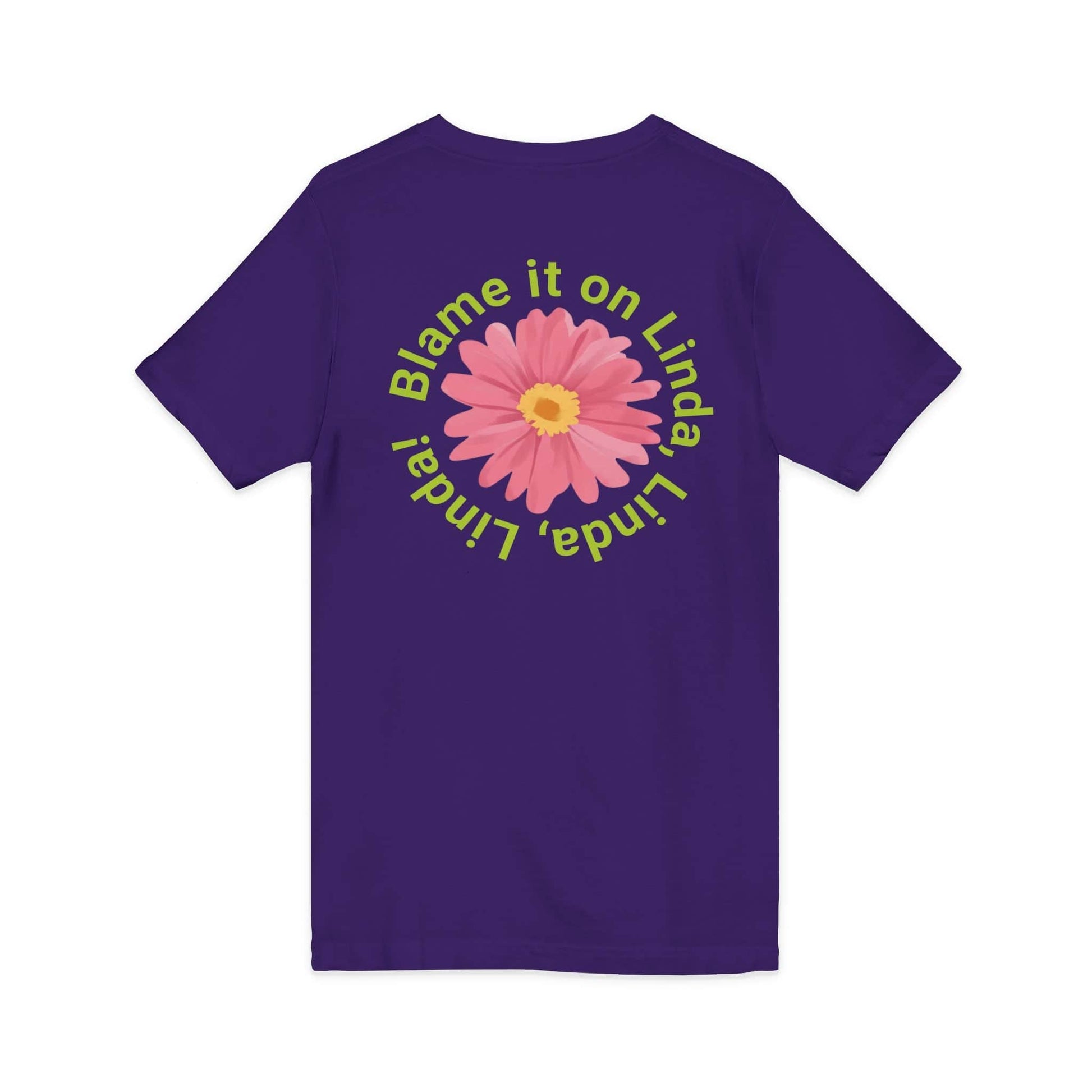 V-neck Blame It On Linda Floral Tee Echo Kindness
