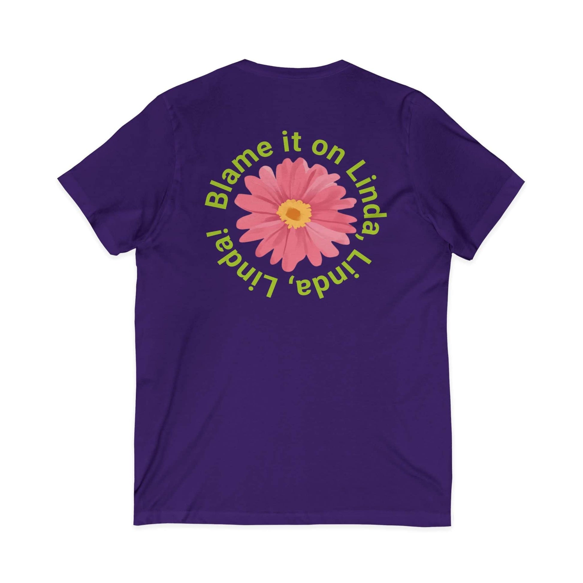 V-neck Blame It On Linda Floral Tee Echo Kindness