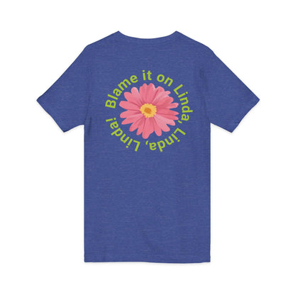 V-neck Blame It On Linda Floral Tee Echo Kindness