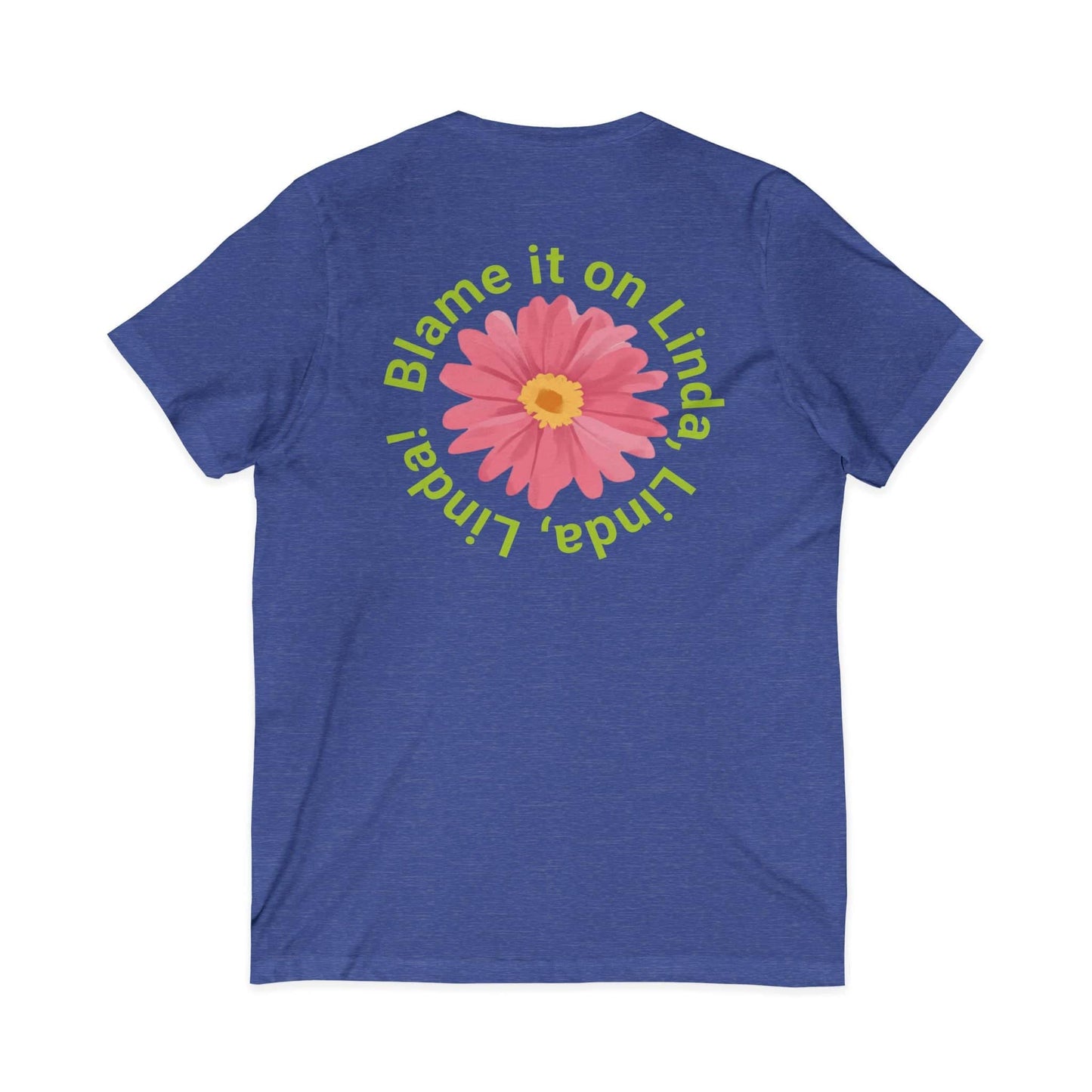 V-neck Blame It On Linda Floral Tee Echo Kindness