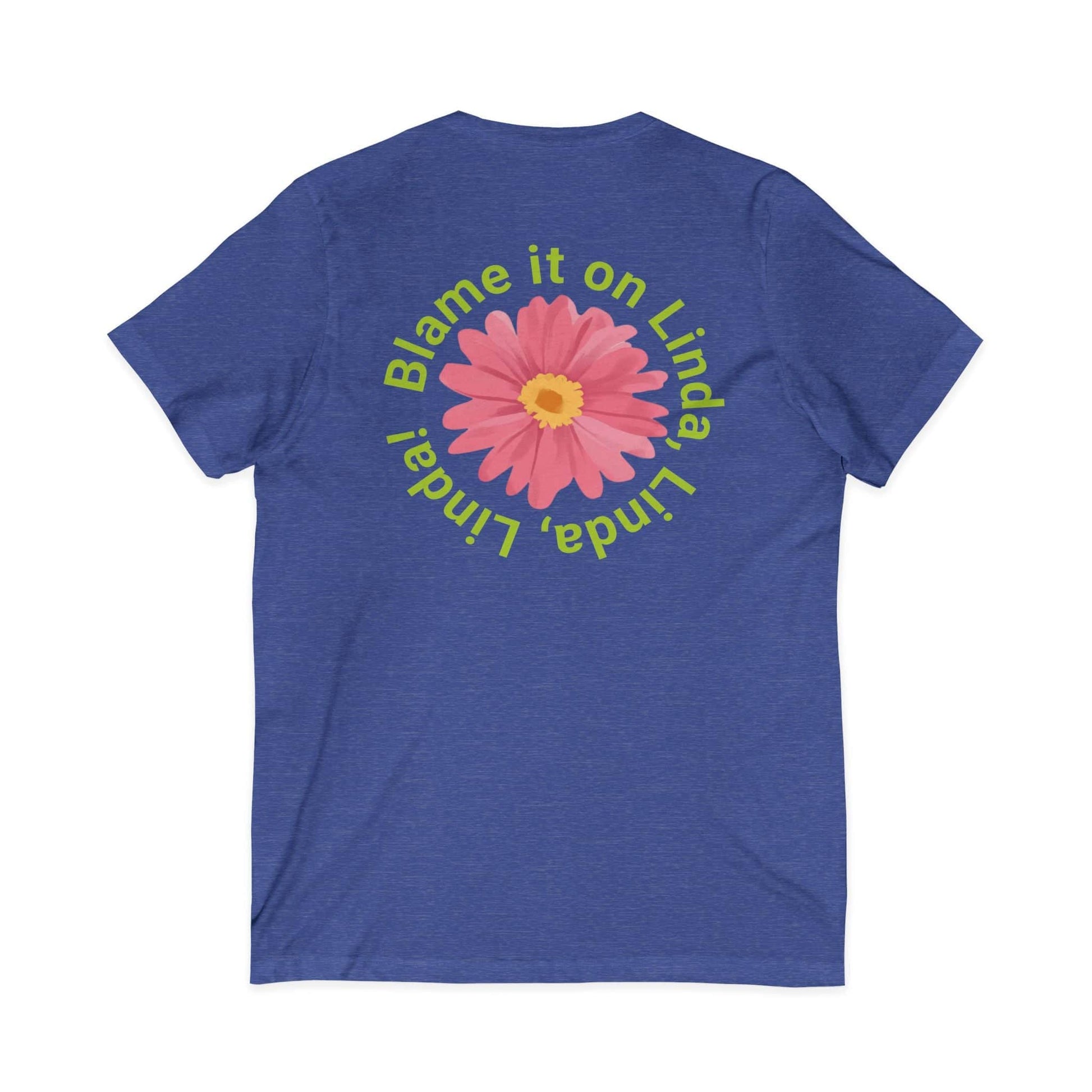V-neck Blame It On Linda Floral Tee Echo Kindness