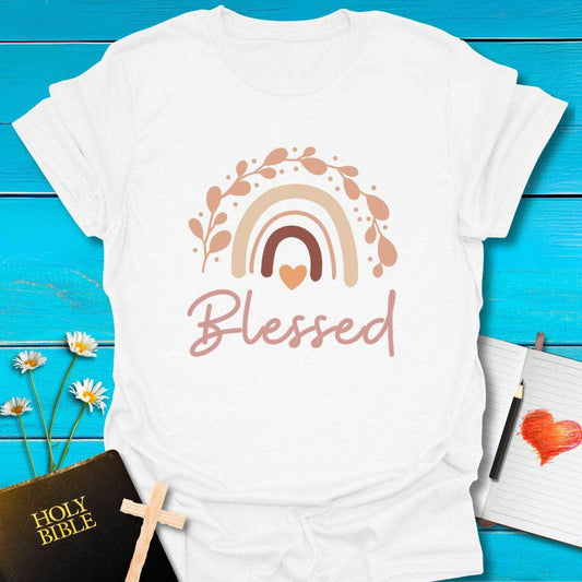 T-Shirt White / S Blessed Rainbow T-Shirt Echo Kindness
