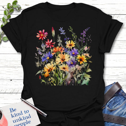 T-Shirt Black / S Blooming Serenity T-Shirt Echo Kindness Printify