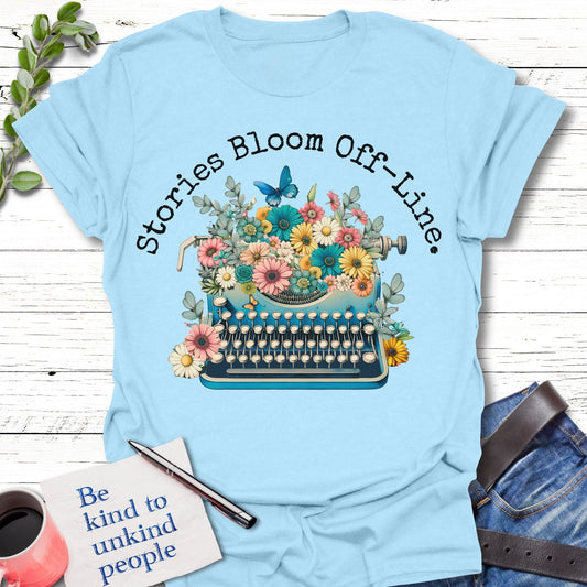 T-Shirt Light Blue / S Blooming Stories T-Shirt Echo Kindness Printify