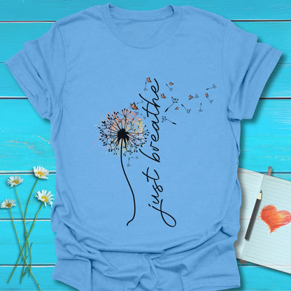 T-Shirt Carolina Blue / S Breathe Easy T-Shirt Echo Kindness Printify