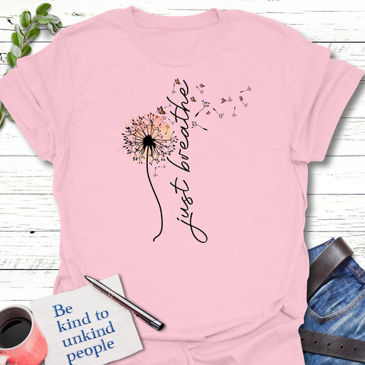 T-Shirt Light Pink / S Breathe Easy T-Shirt Echo Kindness Printify