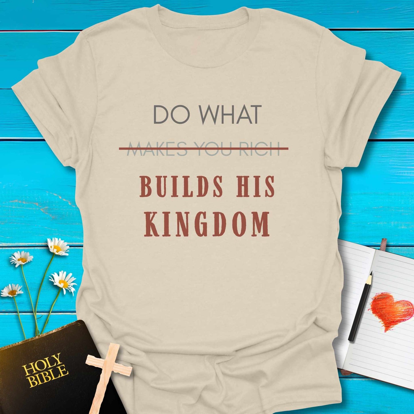 T-Shirt Natural / S Build His Kingdom T-Shirt Echo Kindness Printify
