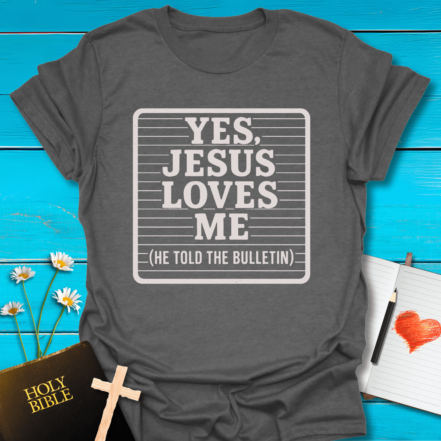 T-Shirt Graphite Heather / S Bulletin T-Shirt Echo Kindness Printify