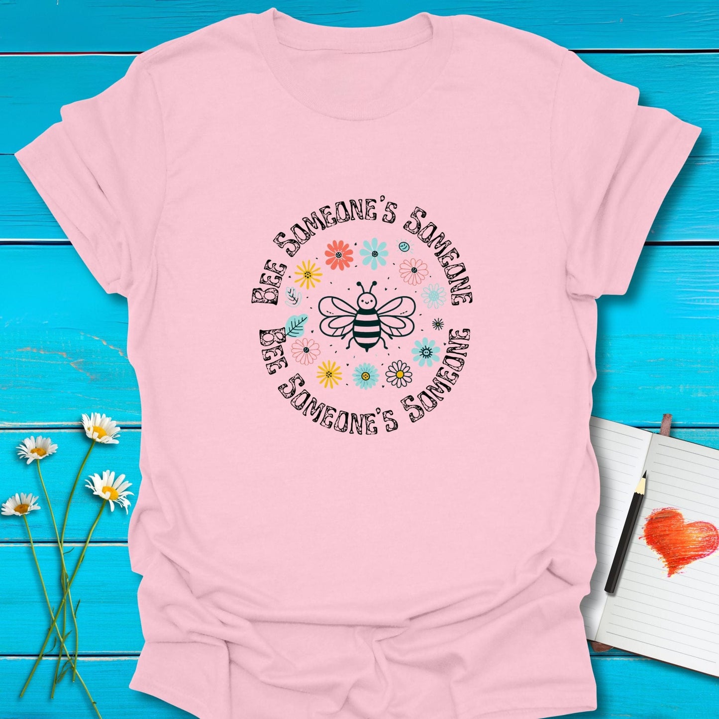 T-Shirt Light Pink / S Buzz of Belonging T-Shirt Echo Kindness Printify