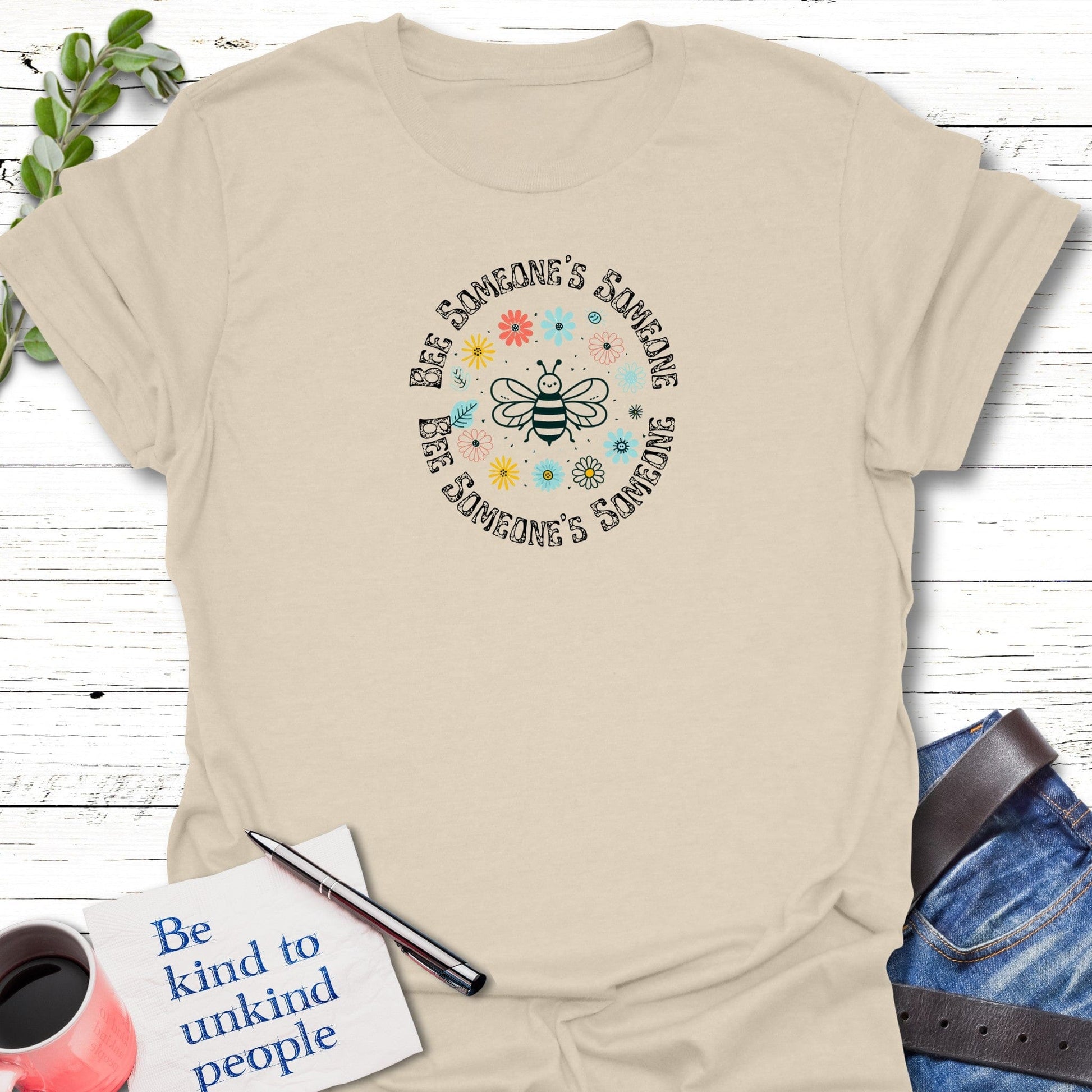 T-Shirt Natural / S Buzz of Belonging T-Shirt Echo Kindness Printify