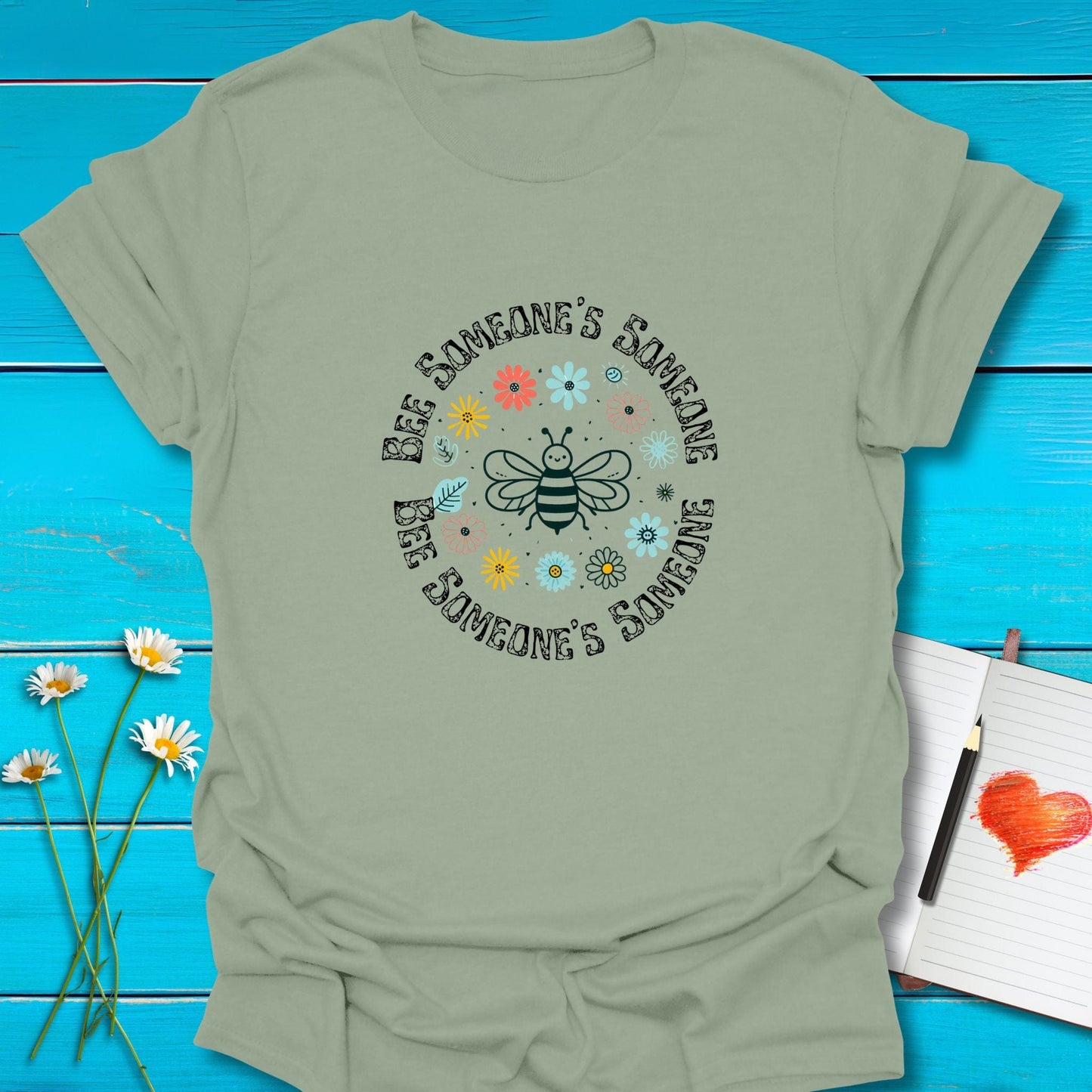 T-Shirt Sage / S Buzz of Belonging T-Shirt Echo Kindness Printify