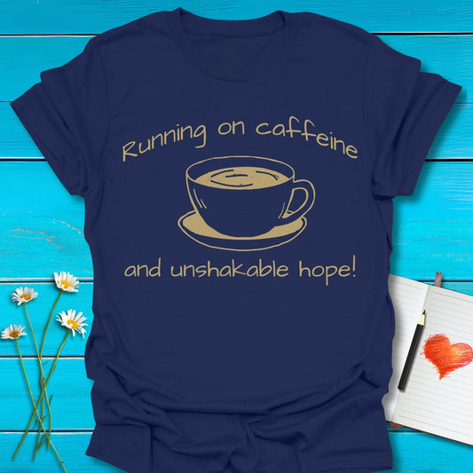 T-Shirt Navy / S Caffeine Hope T-Shirt Echo Kindness Printify