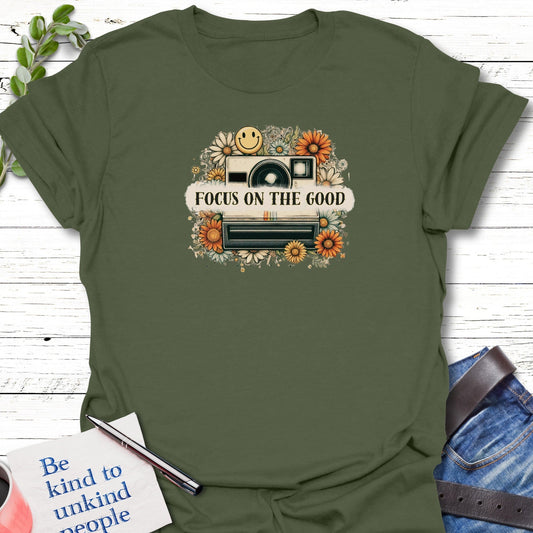 T-Shirt Military Green / S Capture the Good T-Shirt Echo Kindness Printify