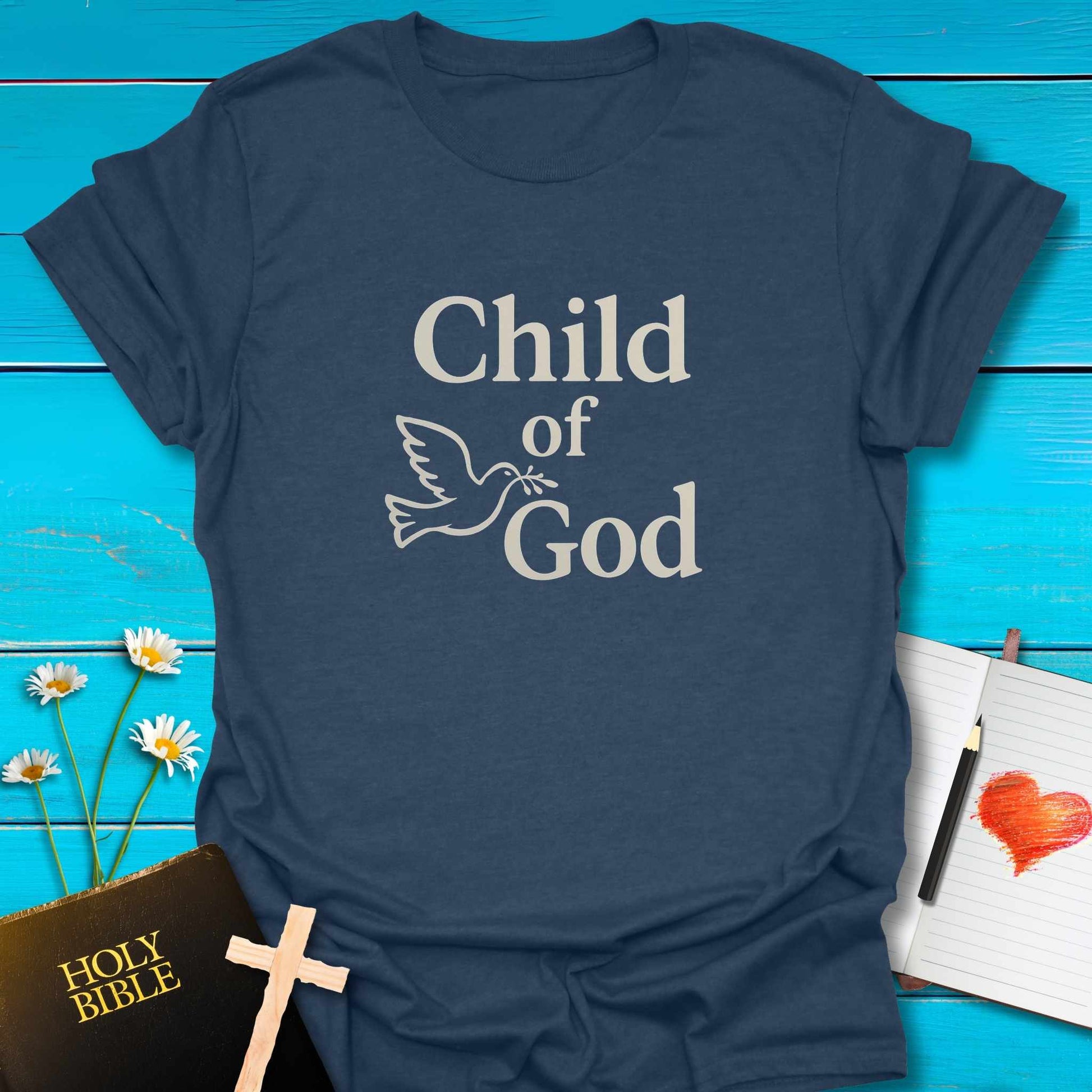 T-Shirt Heather Navy / S Child of God T-Shirt Echo Kindness Printify