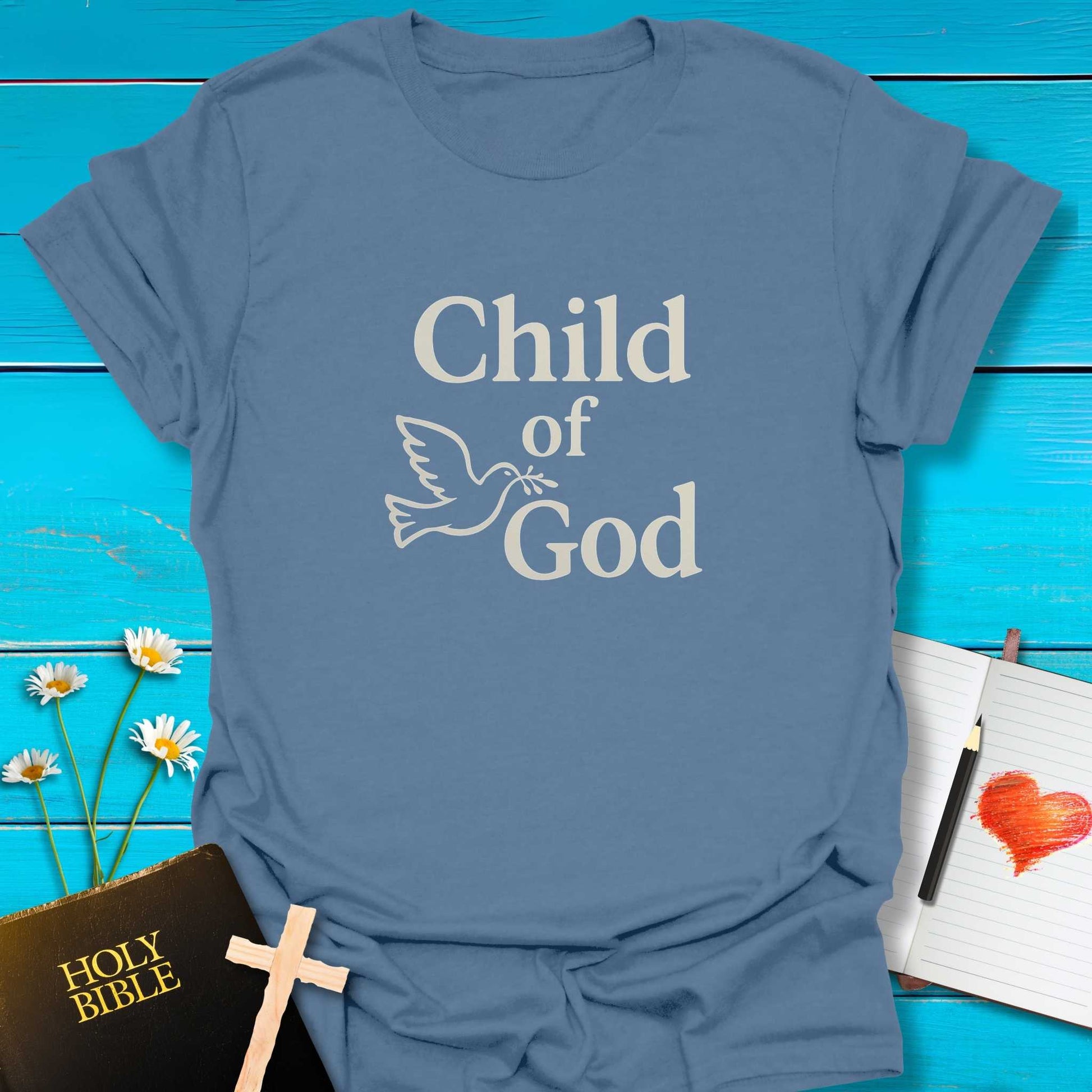 T-Shirt Indigo Blue / S Child of God T-Shirt Echo Kindness Printify