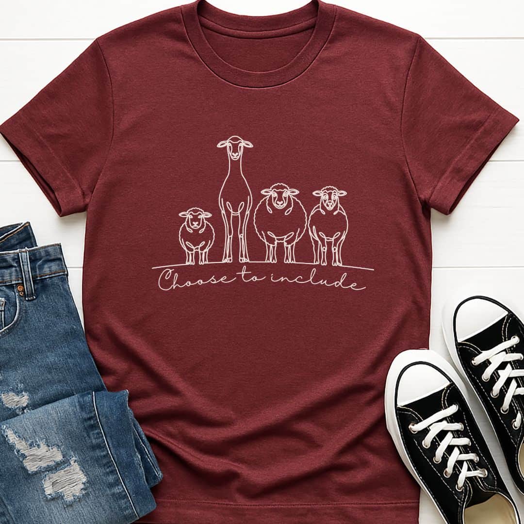 T-Shirt Heather Maroon / S Choose to Include T-Shirt Echo Kindness