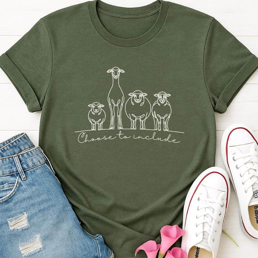 T-Shirt Heather Military Green / S Choose to Include T-Shirt Echo Kindness