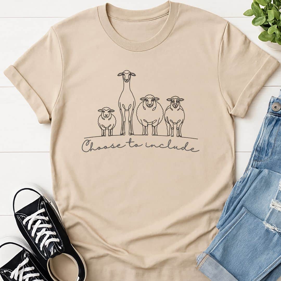 T-Shirt Sand / S Choose to Include T-Shirt Echo Kindness