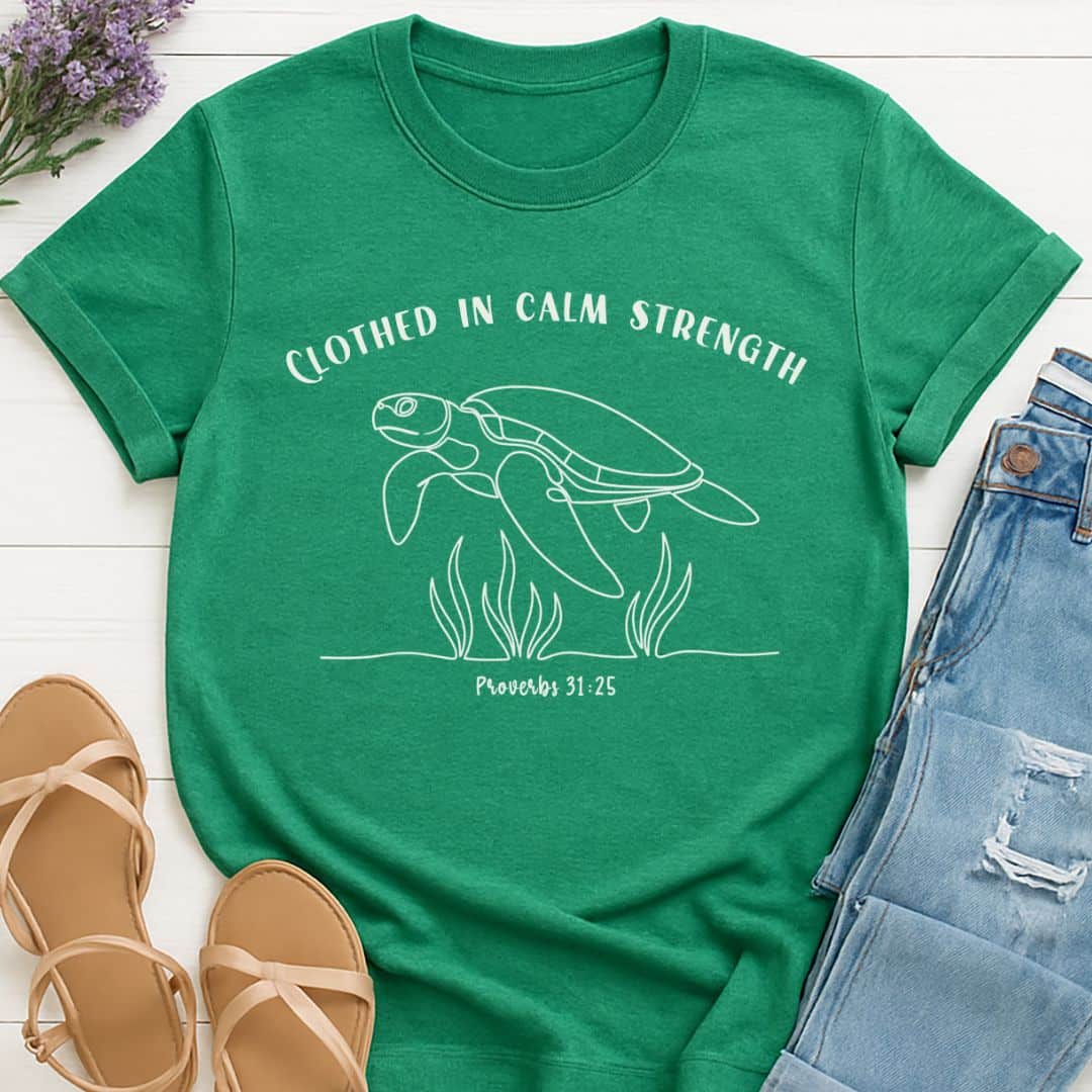T-Shirt Heather Irish Green / S Clothed in Strength T-Shirt Echo Kindness