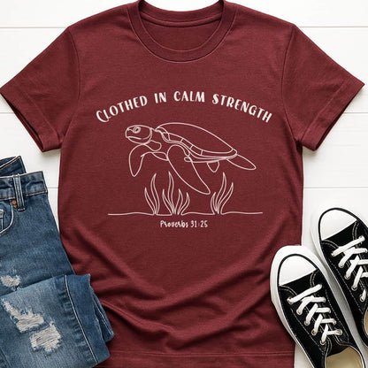 T-Shirt Heather Maroon / S Clothed in Strength T-Shirt Echo Kindness