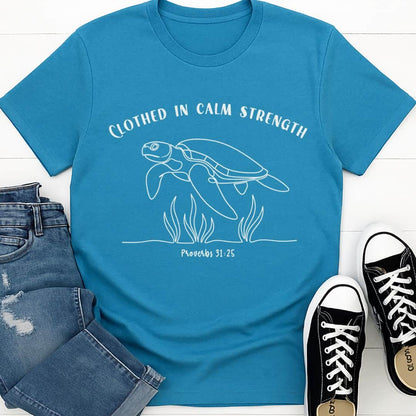 T-Shirt Heather Sapphire / S Clothed in Strength T-Shirt Echo Kindness