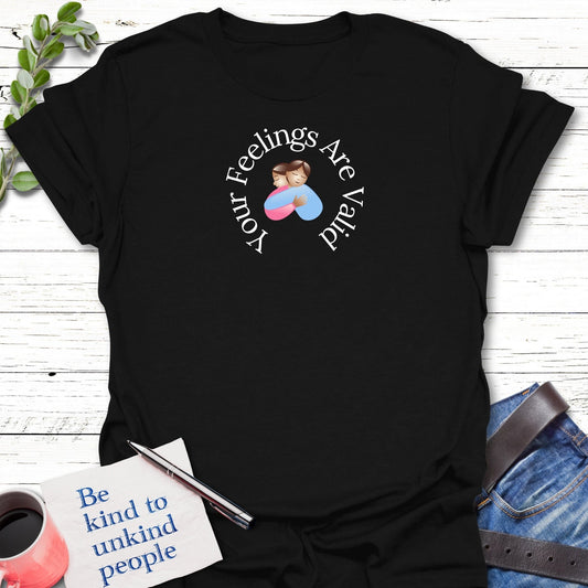 T-Shirt Black / S Comfort Hug T-Shirt Echo Kindness Printify