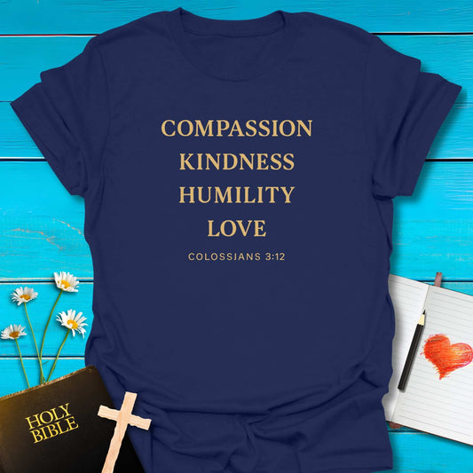 T-Shirt Navy / S Compassion T-Shirt Echo Kindness Printify