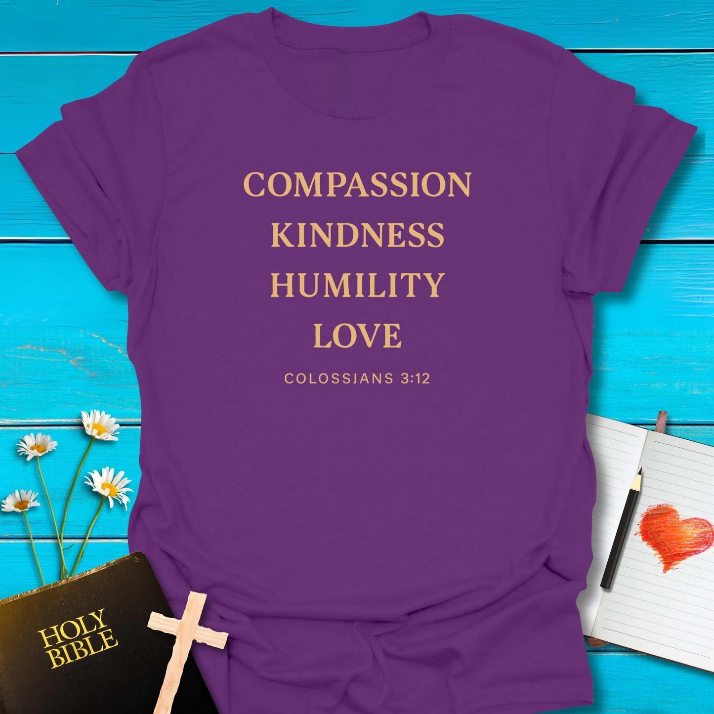T-Shirt Purple / S Compassion T-Shirt Echo Kindness Printify