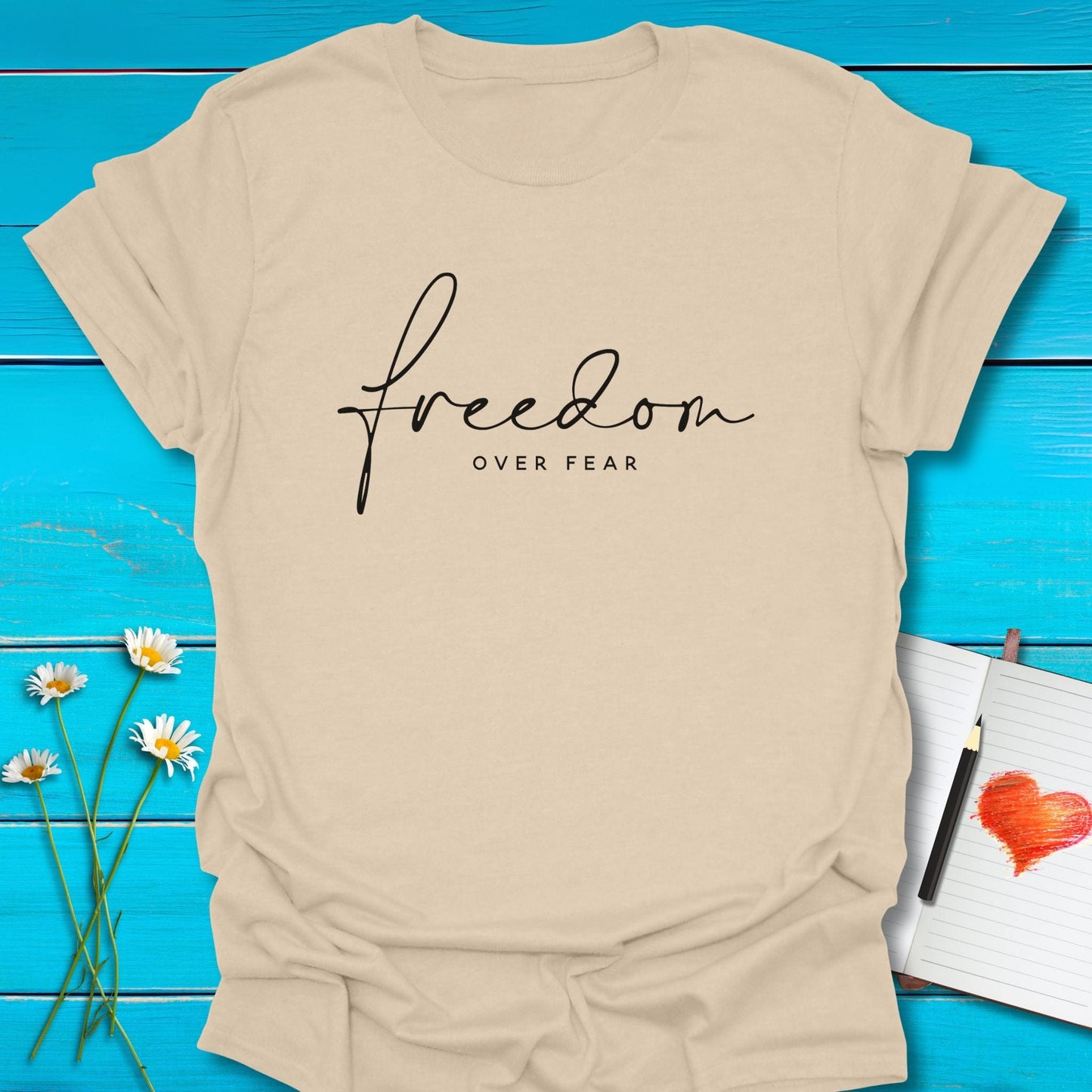 T-Shirt Sand / S Courageous T-Shirt Echo Kindness Printify