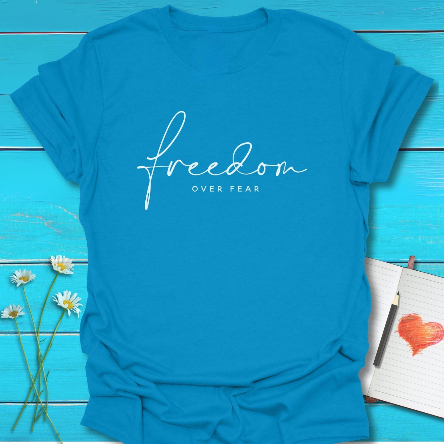 T-Shirt Sapphire / S Courageous T-Shirt Echo Kindness Printify