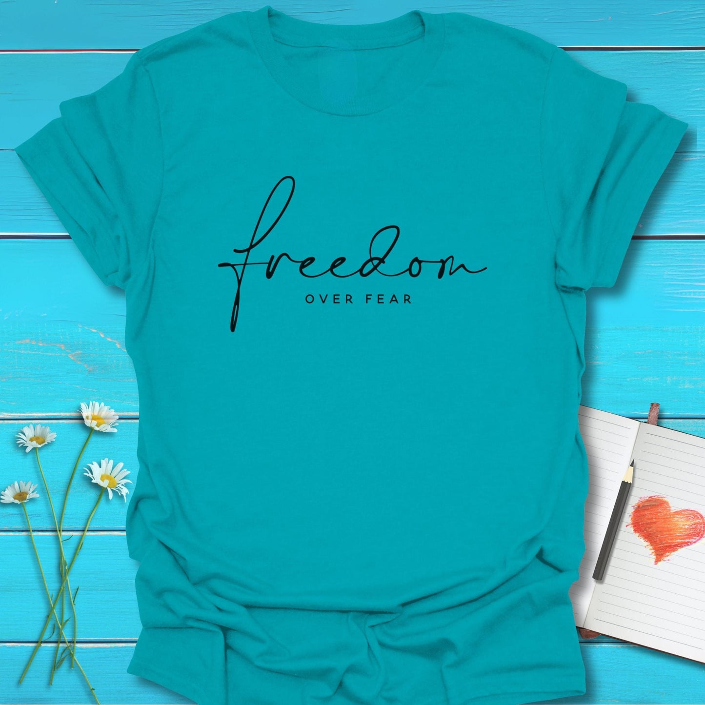 T-Shirt Tropical Blue / S Courageous T-Shirt Echo Kindness Printify