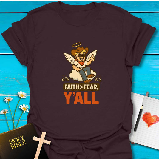 T-Shirt Dark Chocolate / S Cowboy Faith T-Shirt Echo Kindness Printify
