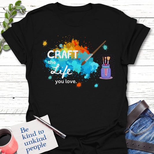 T-Shirt Black / S Crafted with Love T-Shirt Echo Kindness Printify
